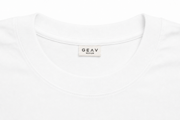 DETAL LABEL LEHER Geav Origin Regular Tee White