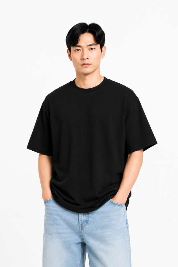 SETENGAH BADAN DEPAN Geav Origin Oversize Tee Black
